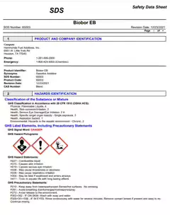 BioborEB Ethanol Buster SDS - Safety Data Sheet PDF